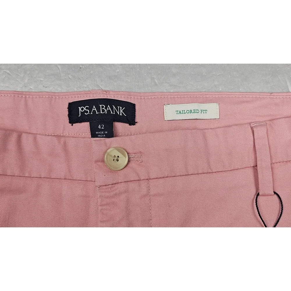 Jos. A. Bank Shorts Mens 42 Pink Tailored Fit Stretch Flat Front Golf Casual NWT